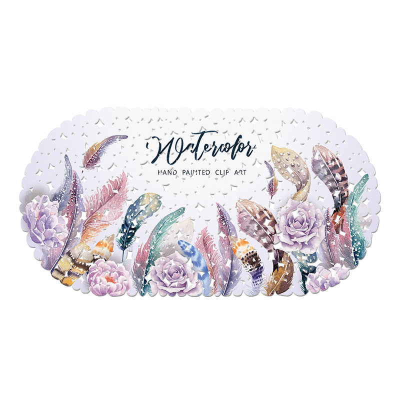 Alfombra de baño impresa bañera estera antideslizante TPE ducha alfombra de baño Nordic ins ventosa de plástico baño alfombra antideslizante