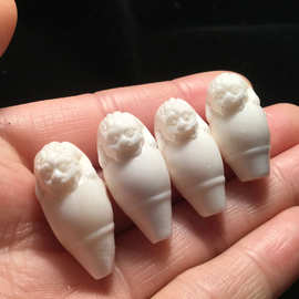 藏式鹿角雕刻貔貅一体三通 精工雕刻高密度鹿角三通  DIY佛珠配饰