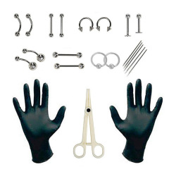 Factory Direct Sale, Hot Selling in Europe and America, Multiple Combination Piercing Tool Sets for Wholesale, Piercing Jewelry Sets Combos