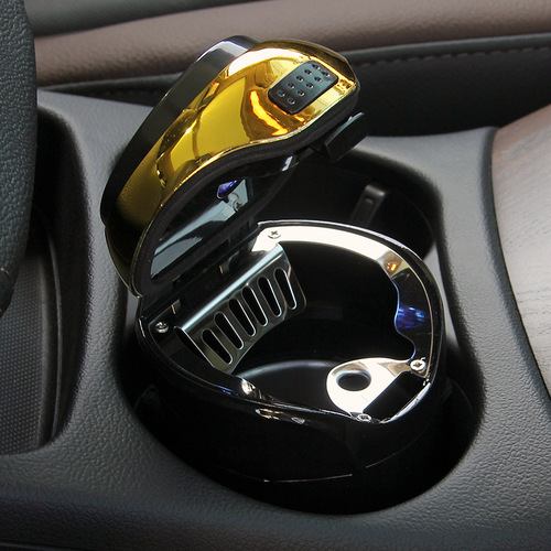 Car Flash N12B Car Ashtray Solar LED Strip with Cover Creative Car Interior Car Accessories