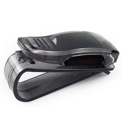 Car Holder with S-Eyewear Clip, Car Mount Eyeglass Case, Multi-Functional Sunshade Receipt Business Card Holder Interior Accessory