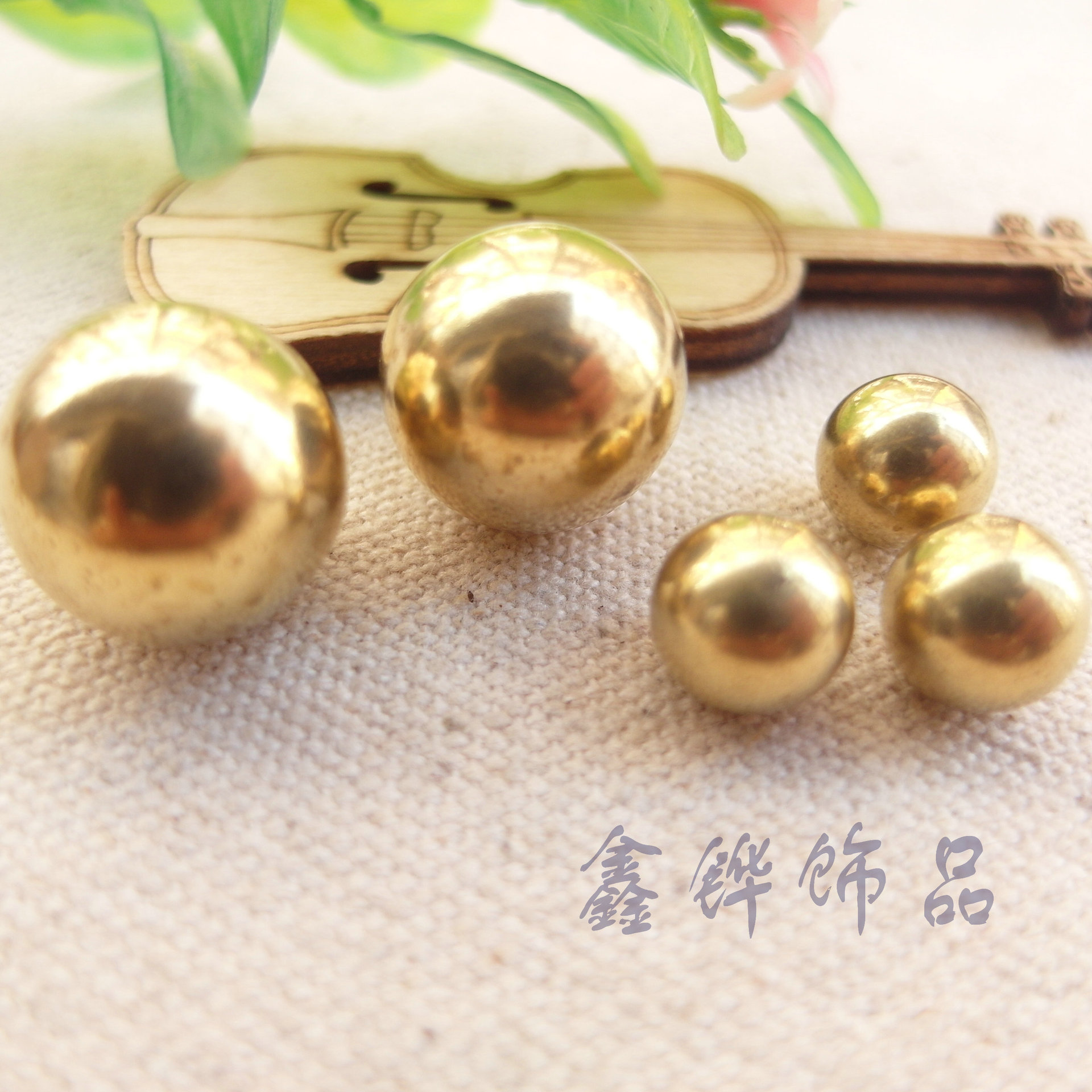 厂家批发黄铜空心珠圆珠铜珠空心无孔珠薄皮珠轻珠空心球可钻孔