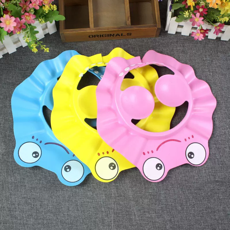 外贸工厂加厚儿童洗头帽婴儿高弹可调节EVA洗澡浴帽宝宝洗发帽