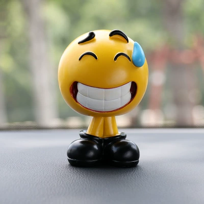 Car ornaments head doll facial expression bag - smile-120g