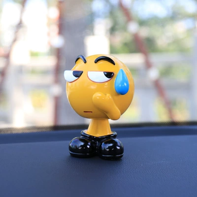 expression bag cute cartoon car | Car ornaments - 120g-sweat-wipe