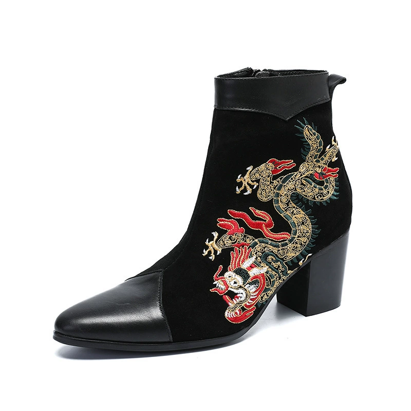 Новые мужские туфли Британские официальные Кожаные броги, мужские корейские мужские туфли из натуральной кожи, мужская деловая повседневная обувь, кожаные сапоги с вышивкой