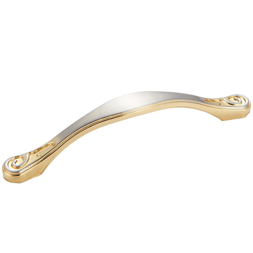 Factory Direct Sale Modern Minimalist Double White Double Gold Zinc Alloy Furniture Handle Kitchen Cabinet Wardrobe Accessories Hardware