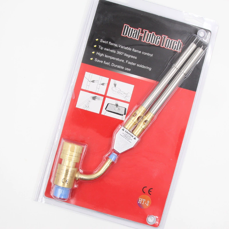 Американский двухтрубный высокотемпературный сварочный пистолет МАПП бескислородный сварочный пистолет пожарный пистолет кондиционер ремонт холодильника Сварочная горелка с двойной головкой
