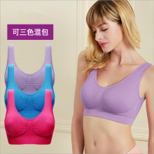 双层背心文胸带胸垫瑜伽运动无钢圈女士内衣