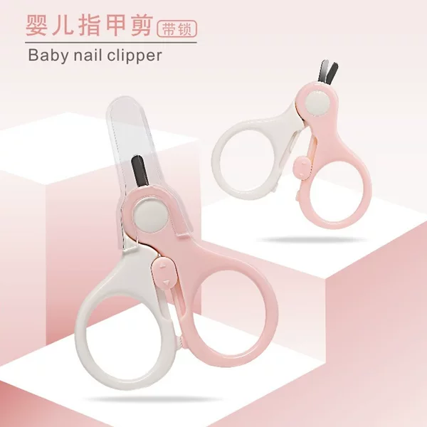 Equipped with Baby Nail Scissors with Lock, Baby Nail Clippers, Infant Anti-Pinch Newborn Scissors