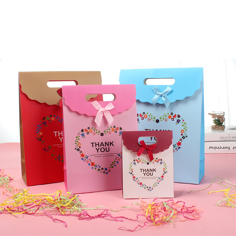 Holiday paper bag gift bag thanksgiving back gift bag thank you candy packaging mother teacher's day handbag wholesale
