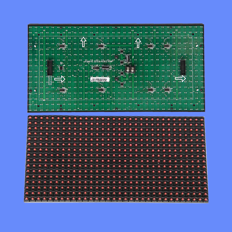 P10 Semi-Outdoor Single Red Unit Board Huajie Optoelectronics Bright LED Display Screen Rainbow Enia Unit Board