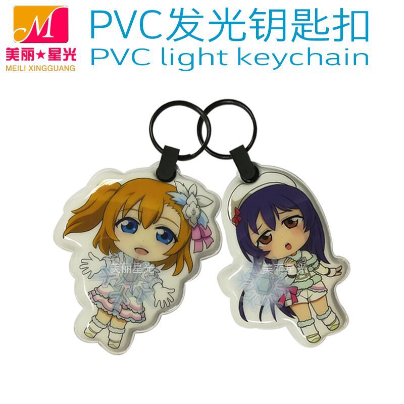 Regalo de campaña publicitaria lámpara de llavero led regalo de evento corporativo lámpara de PVC luminosa fabricante de llavero