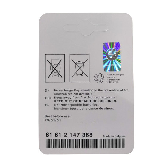 Original imported BMW new X1 new X3 blade X5 X6 car remote key button battery CR2032