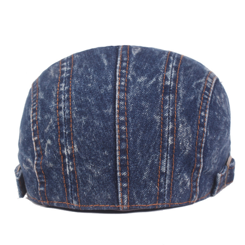 Lavado Denim boina Vintage casquillo primavera y verano sombrero artístico juventud sombrero delantero sombrero de los hombres