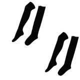 Новые японские колледжи Ya Yi Ge Универсальные носки JK, хлопок, хлопок, черно -белый, черно -белый, коленные носки, ya yi grid