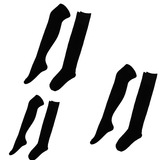 Новые японские колледжи Ya Yi Ge Универсальные носки JK, хлопок, хлопок, черно -белый, черно -белый, коленные носки, ya yi grid