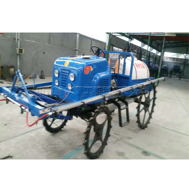 四轮自走式打药车 水稻小麦种植水旱两用打药机 喷药施肥一体机