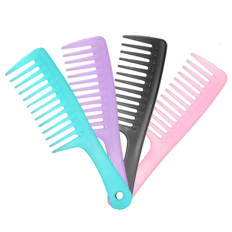 Las ventas de la fábrica de plástico engrosada cuchillo grande peine de pelo de onda grande peine de masaje peine de plástico peine champú peine
