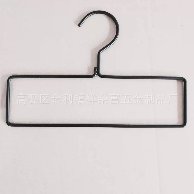 铁艺衣架黑色方形围巾架毛巾架挂裤子袜子架儿童晾衣架丝巾收纳架
