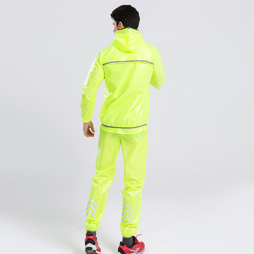 Raincoat and rain pants set, electric vehicle, adult cycling split set, waterproof fashionable hiking poncho, cycling raincoat