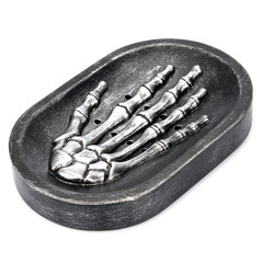 Cross-border new product Skull Hand Soap Tray Creative Bathroom Drain Resin Soap Box Bathroom Storage Box