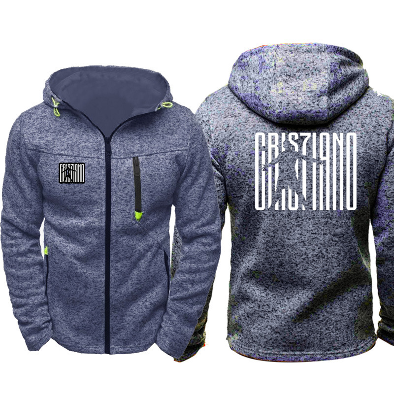 cr7 Ronaldo Messi Football Sweatshirt Jacket Hoodie Zipper Clothes Sports Outdoor Autumn Thin Section