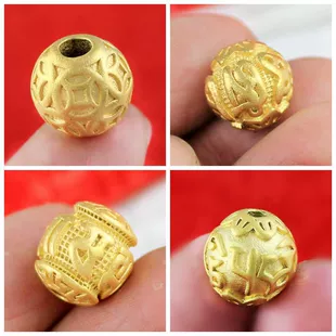 Бусины для браслета с мантрой позолота 24K
