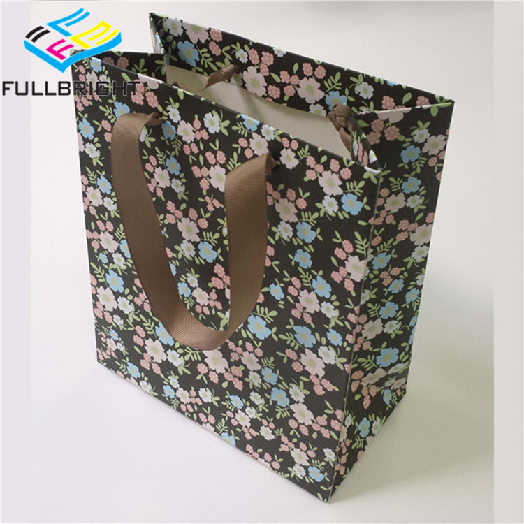 厂家批发 定做纸袋 碎花小清新商务礼品袋 时尚加厚服装手提袋