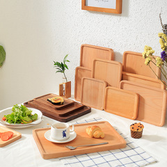 木製托盤長方形櫸木托盤日式 木質酒店茶水杯托盤餐盤麵包水果盤