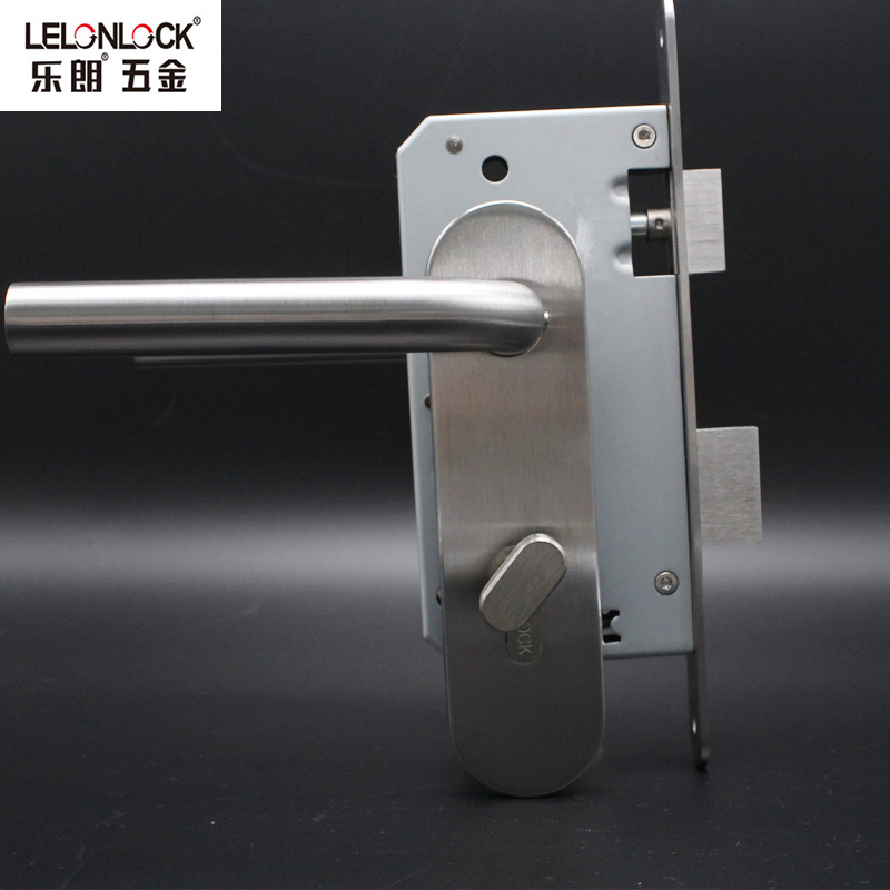 Cerradura de Acero Inoxidable 304 Resistente al Fuego, Venta Directa de Fábrica Lelang, Cerradura con Manija Estándar Europeo 5572, Cerradura de Doble Lengüeta para Puerta Interior