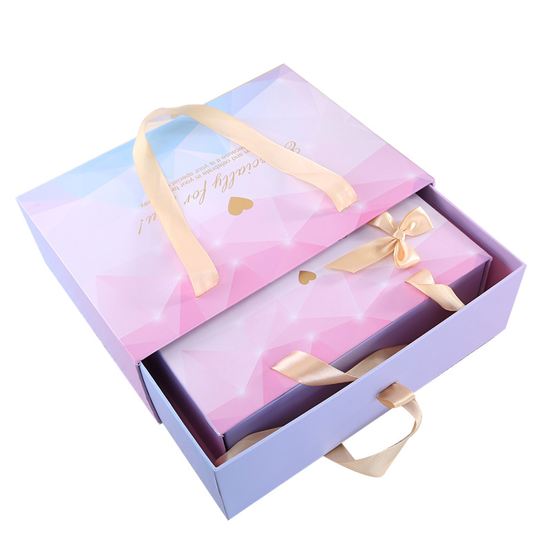 Día de Año Nuevo Cajón caja de regalo de boda ropa interior caja de embalaje de papel duro de alta gama grande