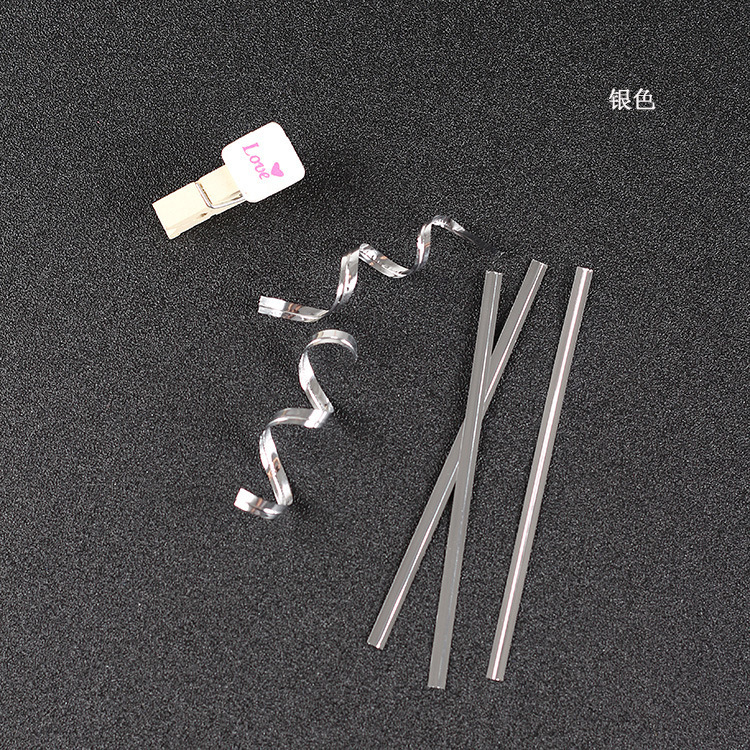 Multi-tamaño de la fuente lazo de alambre cinta de pan de alimentos de oro lazo de alambre de embalaje de regalo bolsa de alambre de hierro Decoración