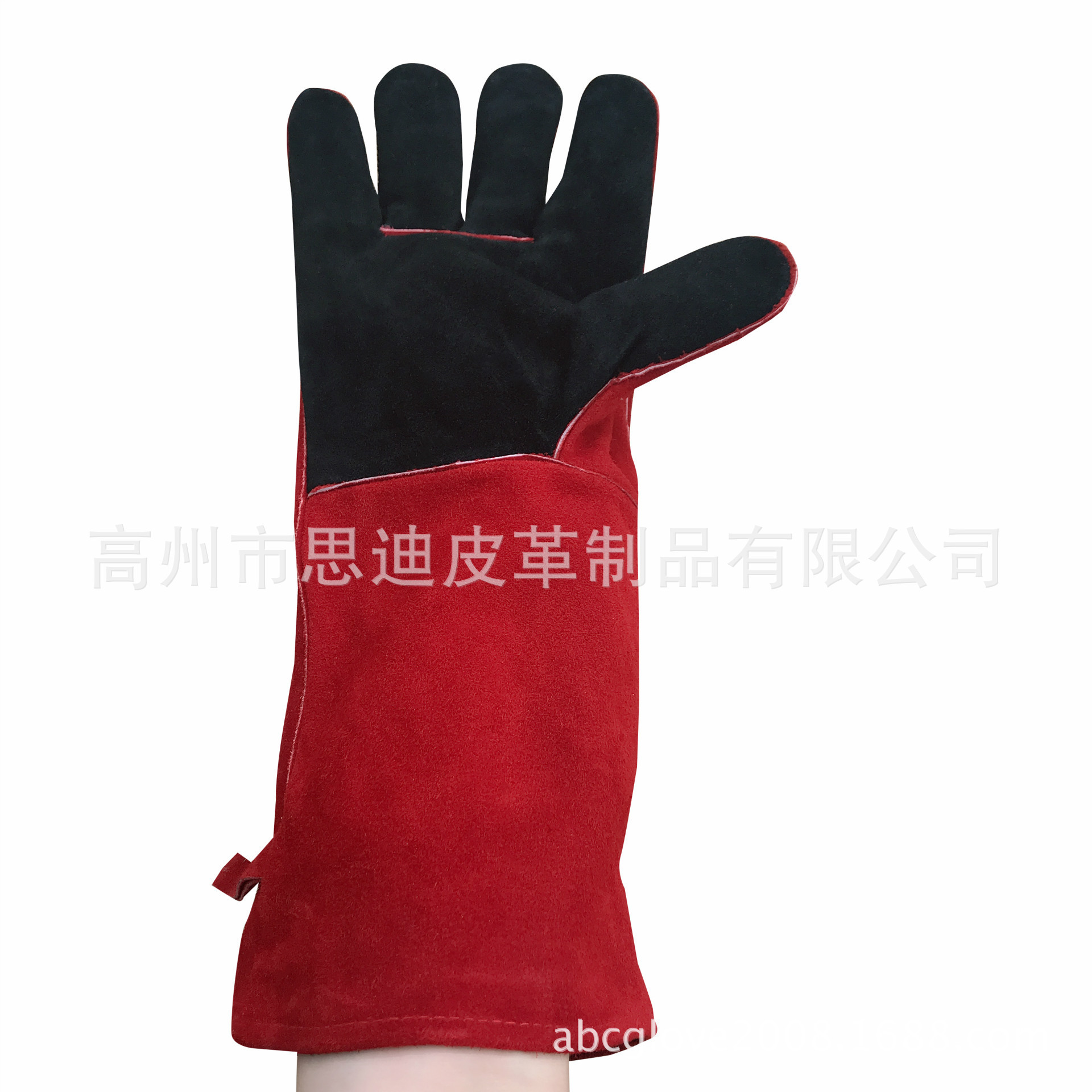 BBQ耐高温烧烤手套A级牛二层皮全棉里隔热防火耐高温不烫手