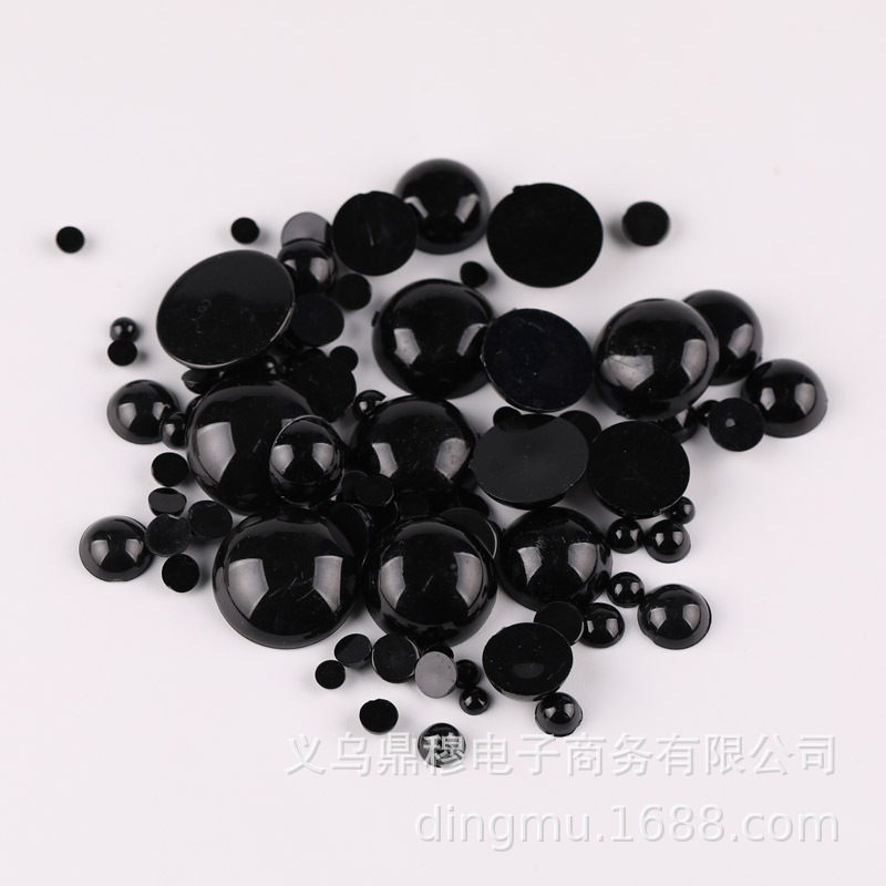 DIY handmade jewelry accessories patch doll teddy bear accessories black semicircular eyes flat bottom