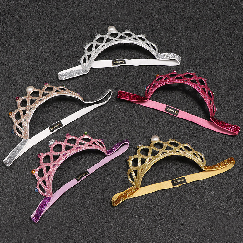 Nueva corona pelo banda 40927 dulce princesa pelo accesorios fábrica moda bebé brillo rhinestone niños pelo banda