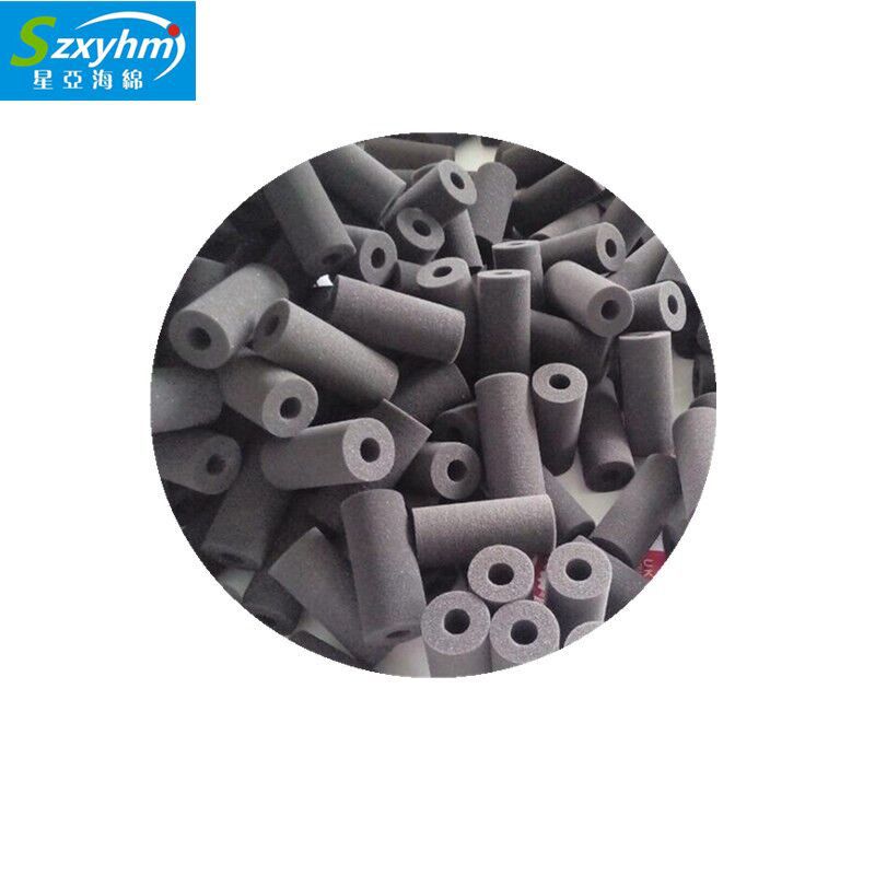 批发发泡钻管带孔海绵管黑色海绵柱子 减震吸水吸油泡棉实心柱子