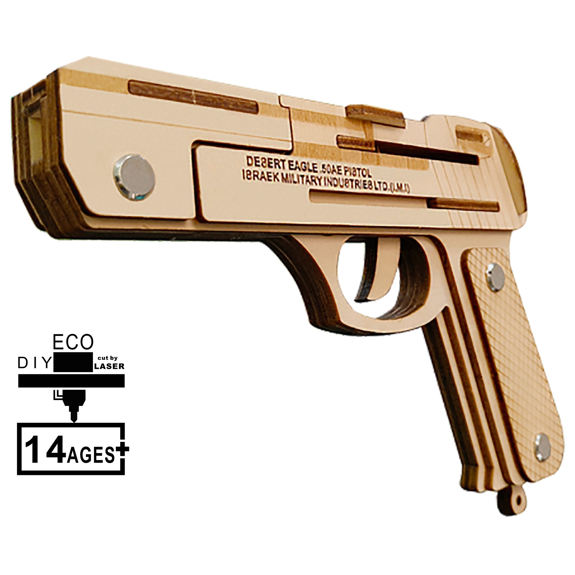Xinlian desierto águila goma pistola-color caja transfronteriza 3D modelo DIY tridimensional rompecabezas juguete niño hecho a mano