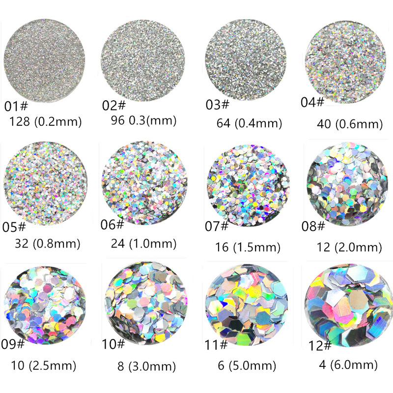 Super Flash Laser Sequins Laser Silver Large Hexagon Sequins Nail Glitter Powder Magic Glitter Powder Nail Art Jewelry Super Flash Laser Sequins Laser Silver Large Hexagon Sequins Nail Glitter Powder Magic Glitter Powder Nail Art Jewelry