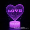 Creative table lamp for St. Valentine's Day, LED touch night light, 3D, creative gift