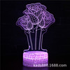 Creative table lamp for St. Valentine's Day, LED touch night light, 3D, creative gift