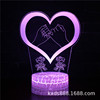 Creative table lamp for St. Valentine's Day, LED touch night light, 3D, creative gift