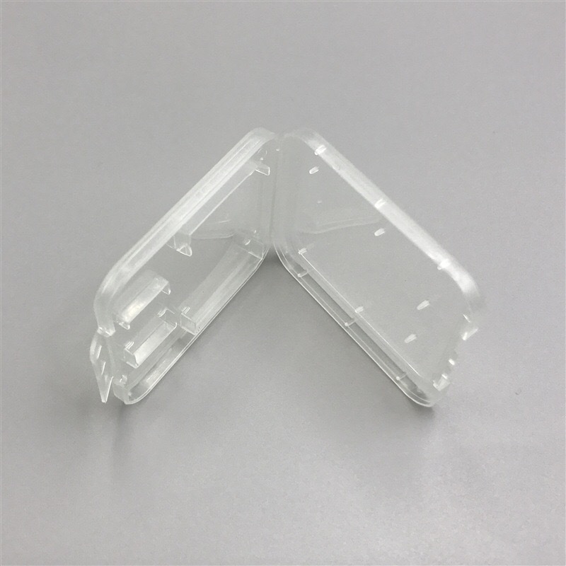 TF储存卡单卡双卡塑料小白盒 SD卡单卡双卡收纳盒 中性TF卡套