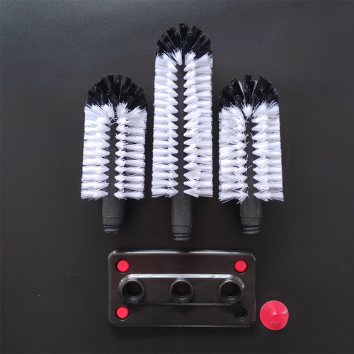 Detachable three-head cup washing brush soft bristles decontamination cleaning glass thermos cup multifunctional cup brush home bar brush