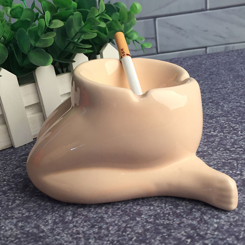Creative office home living room coffee table ashtray personality retro European trend cigarette dish fashionable ceramic ashtray