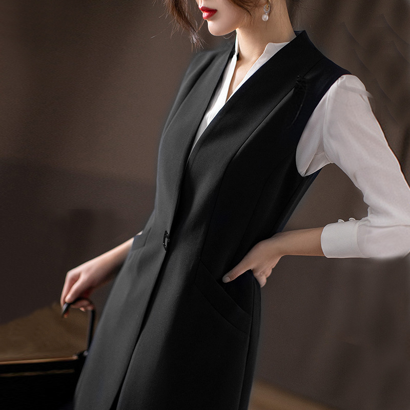 Must-Have for the New Season: 2026 Early Spring and Autumn New Style, Excellently Tailored Mid-Length Blazer Vest Jacket for Women