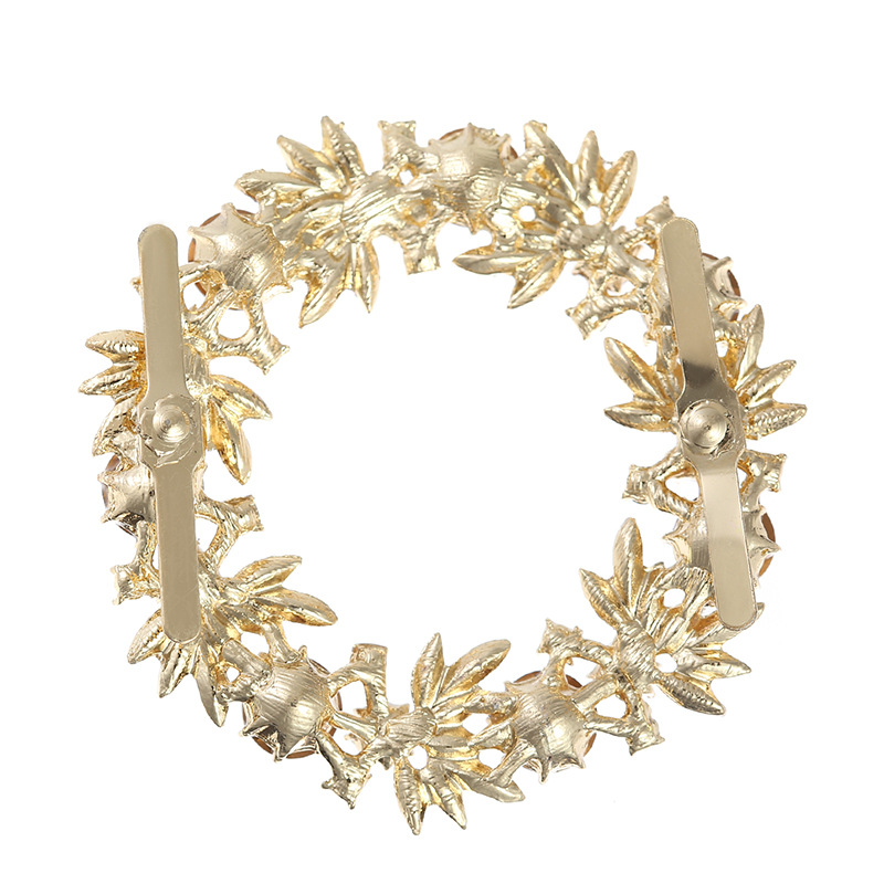 [Pequeña venta al por mayor] rhinestone zapato flor oro mediano y de alta gama zapato hebilla fábrica al por mayor zapatos de una sola capa tacones altos accesorios de calzado