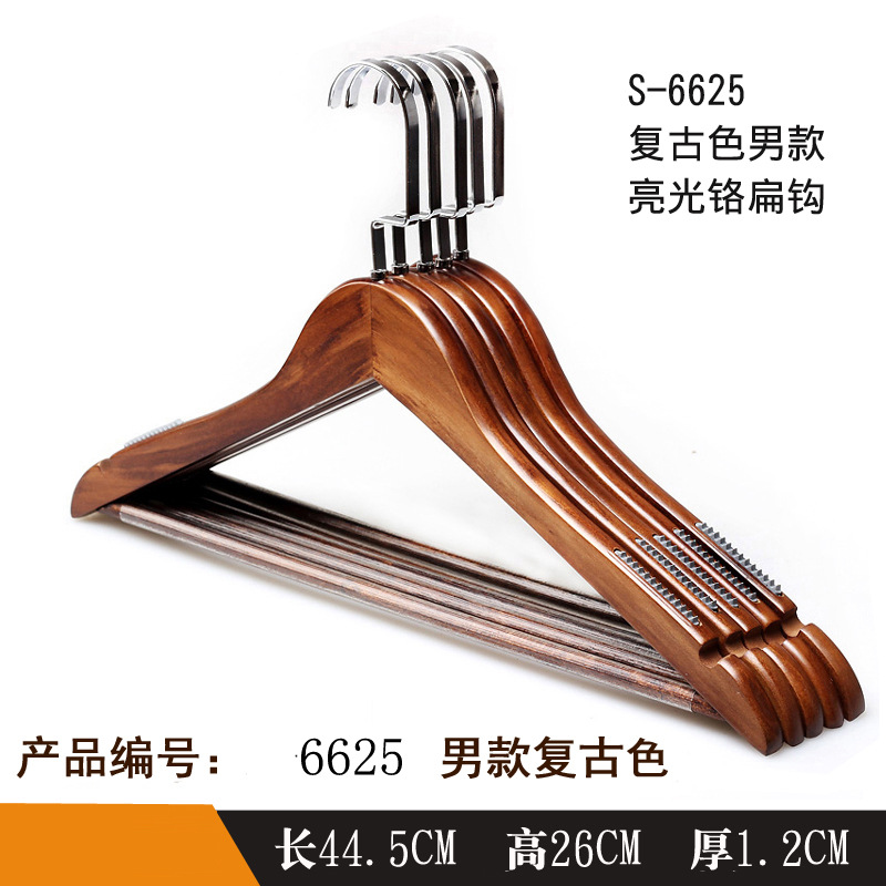 Perchas de Madera Maciza para Adultos Antideslizantes Sin Marcas para Hotel y Tiendas image 14