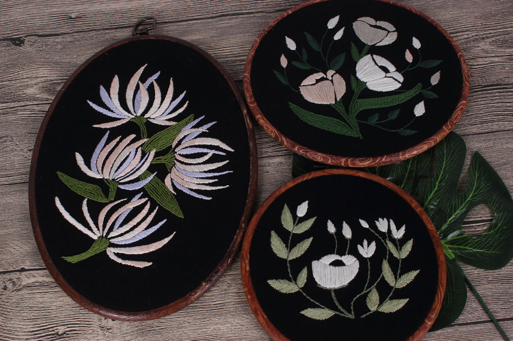 Night Elf DIY bordado hecho a mano material paquete kit europeo flor y hierba tela traje de costura