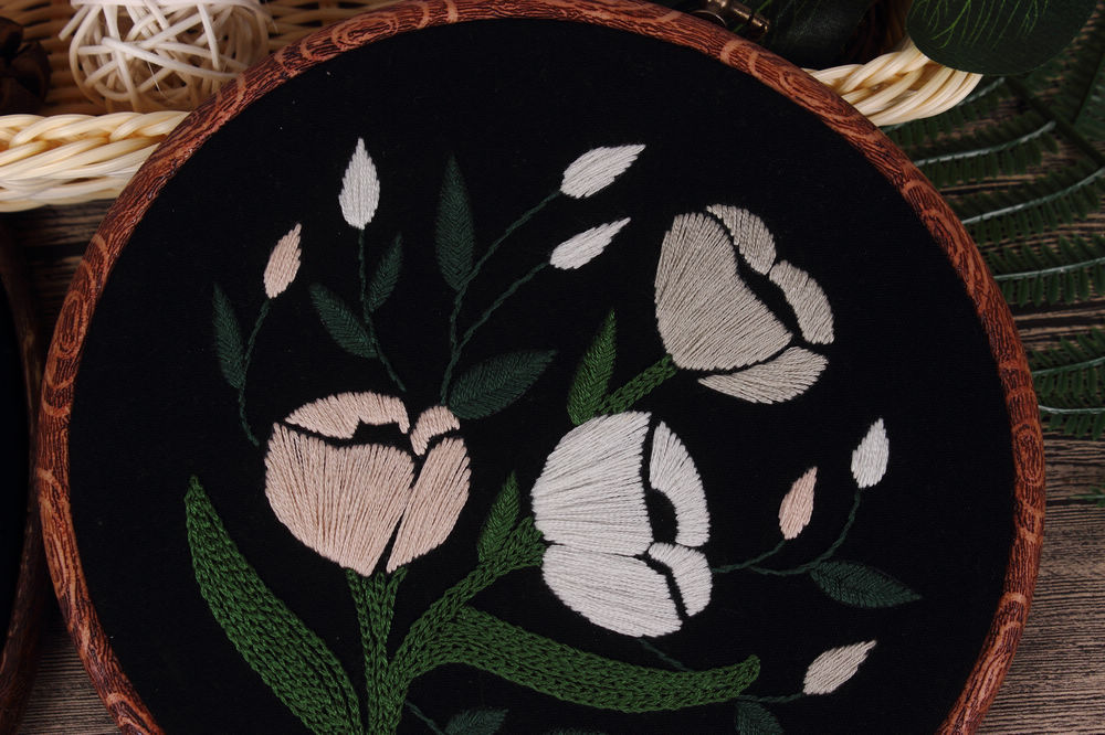 Night Elf DIY bordado hecho a mano material paquete kit europeo flor y hierba tela traje de costura